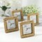Gold 4 Mini 3" Vintage Feather Square Picture Frames Wedding Favors Party Event